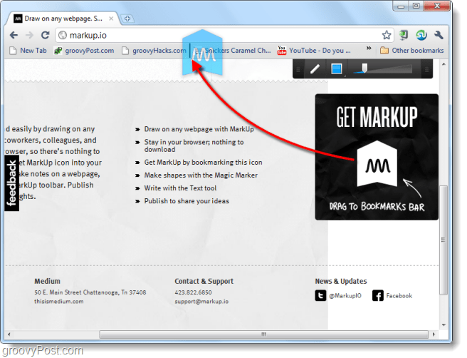 Screen-Capture websites en teken erop met Markup.io