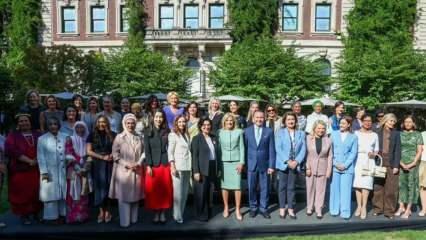 First Lady Erdoğan had een ontmoeting met de vrouwen van de leiders, georganiseerd door Jill Biden!