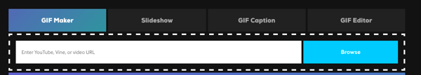 Kies GIF Maker of Slideshow om een ​​GIF op Giphy te maken.