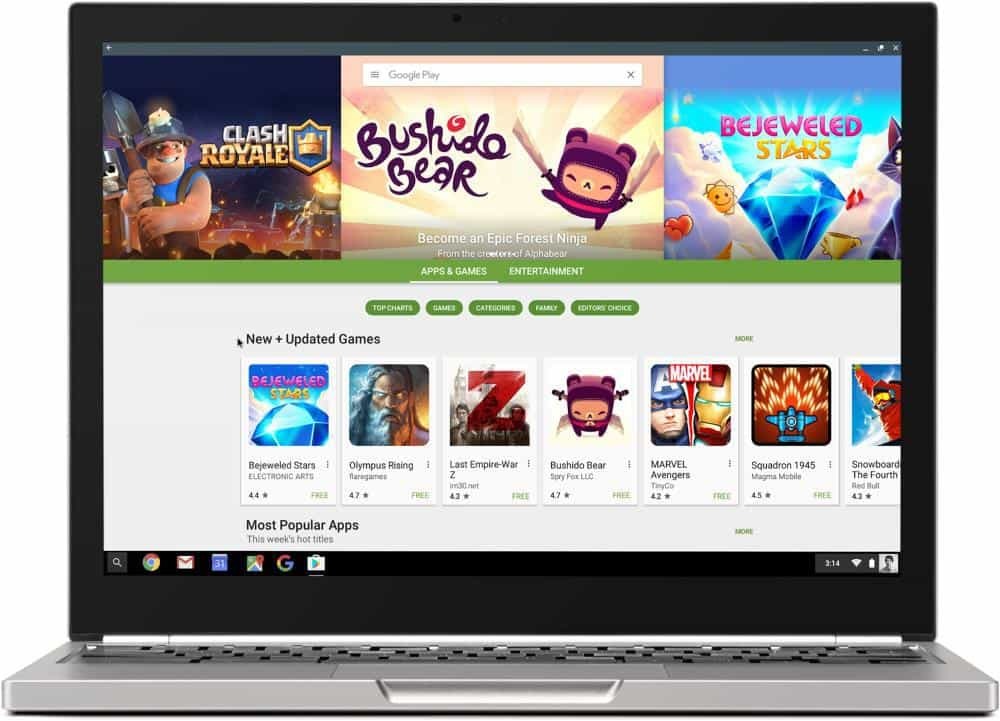 Google Play Store komt naar Chromebooks, maar niet allemaal