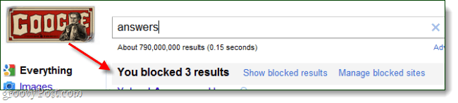 google search 3 geblokkeerde resultaten