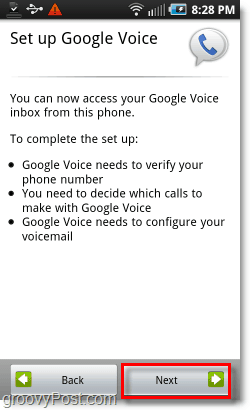 Aanmelden bij Google Voice op Android Mobile