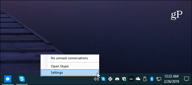 Skype Instellingen Systeemvak