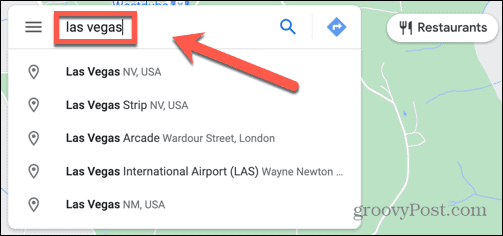 google maps bestemming