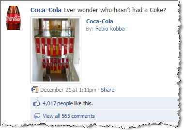 coca-cola op facebook