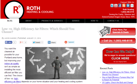Roth website voor verwarming en koeling