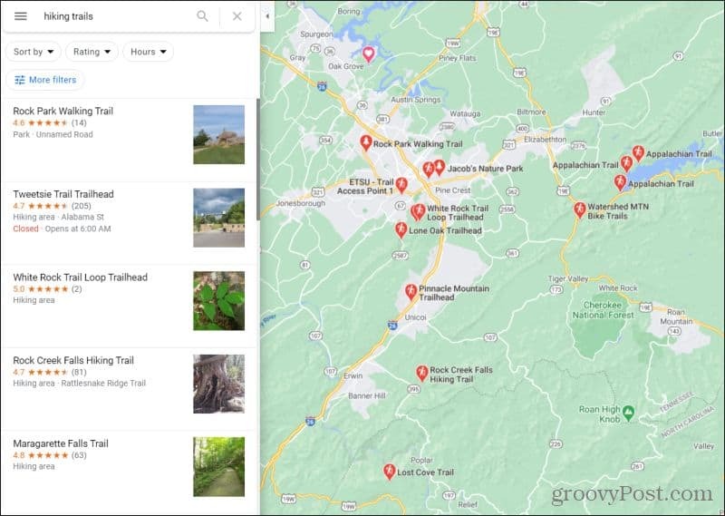 google maps wandelpaden