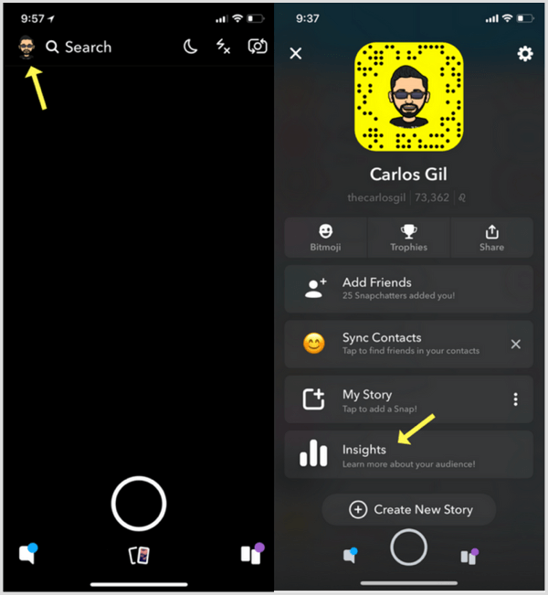 Snapchat Insights hoe u toegang krijgt tot