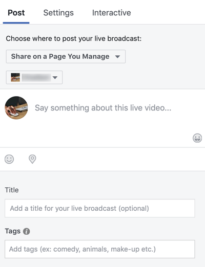 Hoe u Facebook Live in uw marketing kunt gebruiken, stap 3.