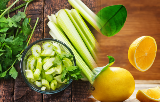 Vetverbrandende methode met selderij en citroen