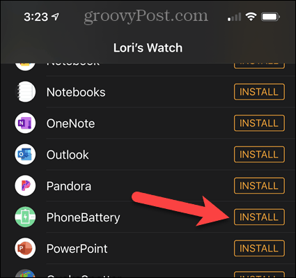 Installeer de PhoneBattery-app