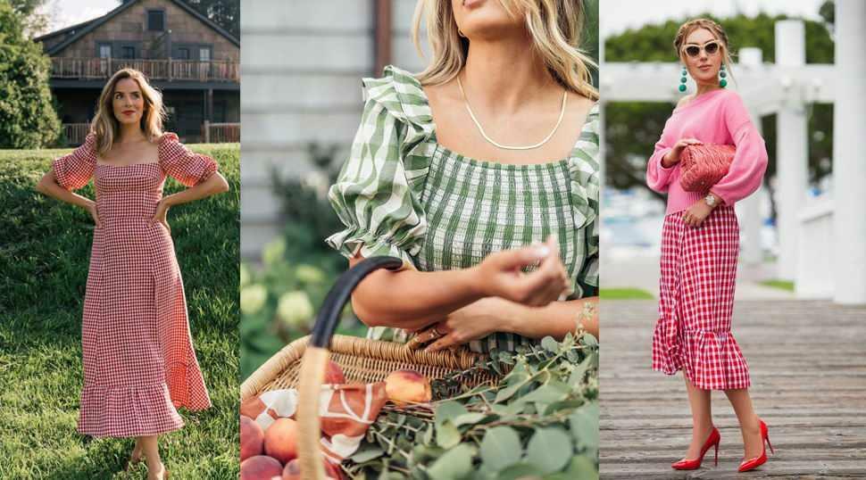 Gingham-combinatiesuggesties