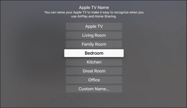 Hernoem Apple TV