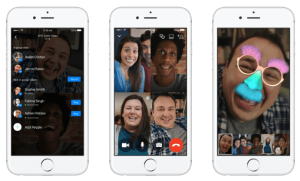 Facebook Messenger introduceert groepsvideochatfunctie op Android, iOS en internet.