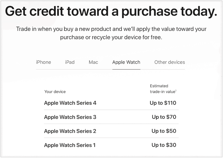 verkoop Apple Watch via Apple