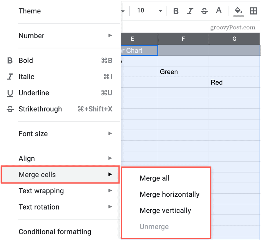 Voeg kolommen samen in Google Spreadsheets