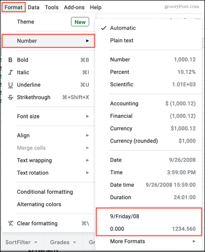 Aangepaste getalnotaties hergebruiken in Google Spreadsheets