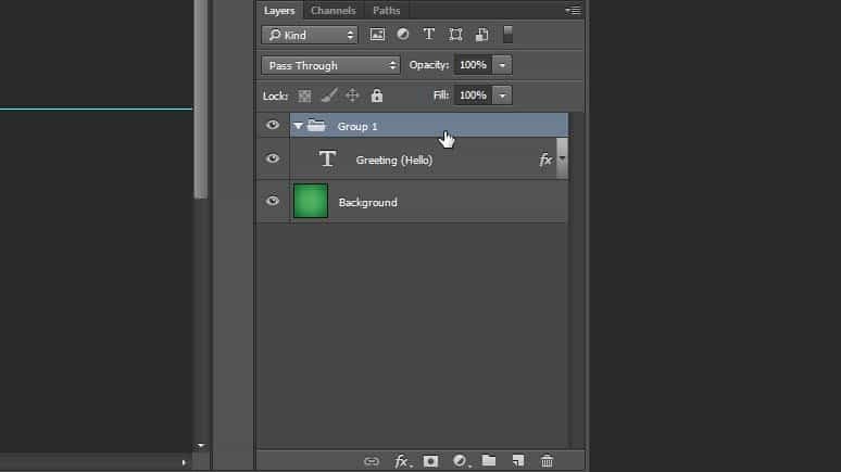 Cheat Photoshop Text Layer Transformations Trick selecteer groep