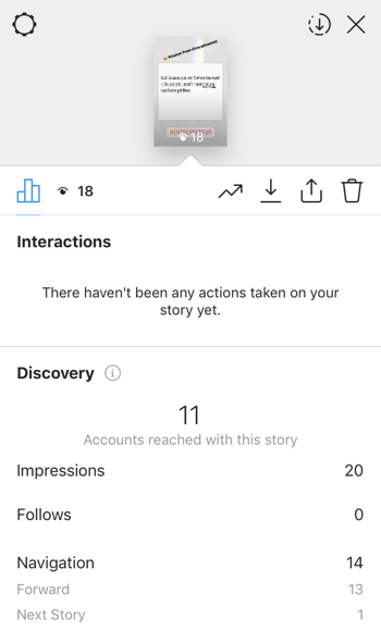 Bekijk de ROI-gegevens van Instagram Stories, stap 9.