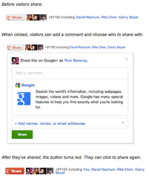 google + share-knop