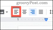 Google Docs linker uitlijnknop