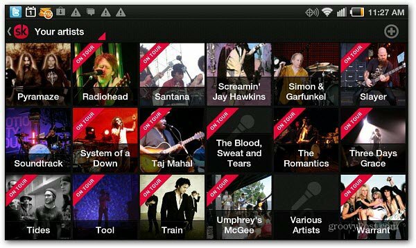 SongKick heeft nu een Android-app