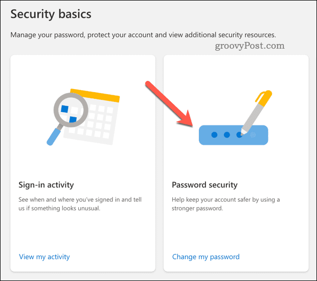 Wijzig de wachtwoordbeveiliging in uw Microsoft-account