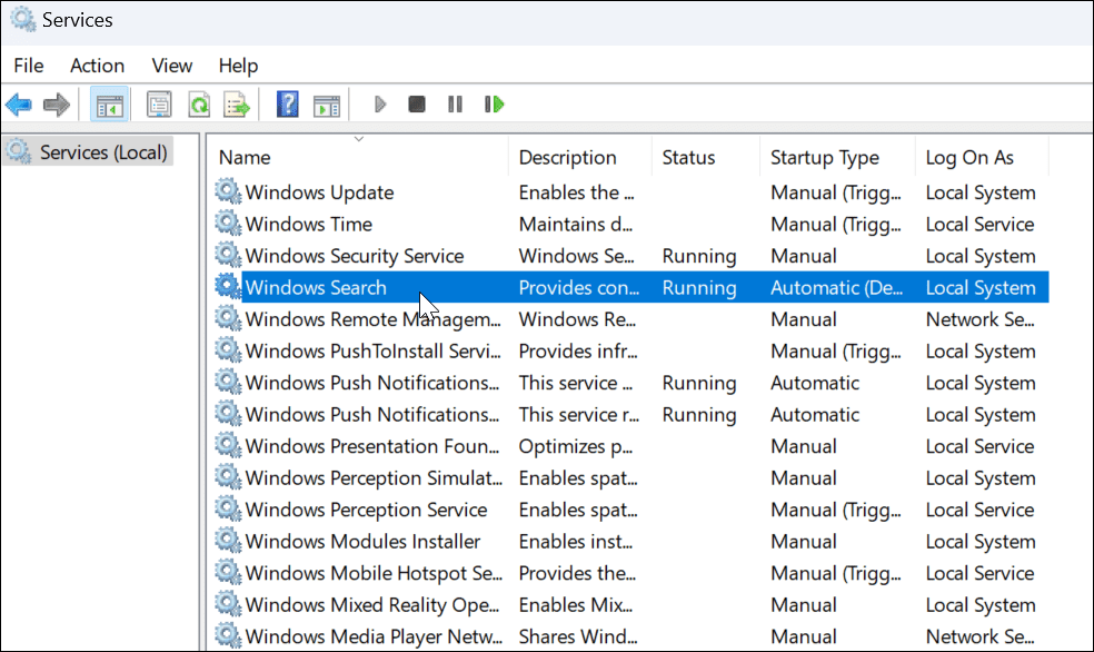 Windows 11-zoekbalk werkt niet