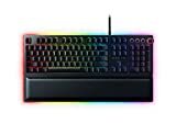Razer Huntsman Elite Gaming-toetsenbord: snelle toetsenbordschakelaars - lineaire optische schakelaars - Chroma RGB-verlichting - magnetische pluche polssteun - speciale mediatoetsen en wijzerplaat - klassiek zwart