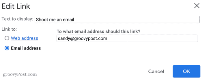 Voer het e-mailadres in