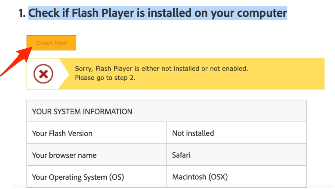 Bevestig de verwijdering van Adobe Flash