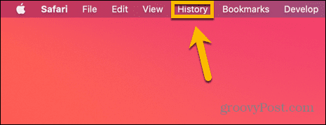 safari geschiedenis menu mac