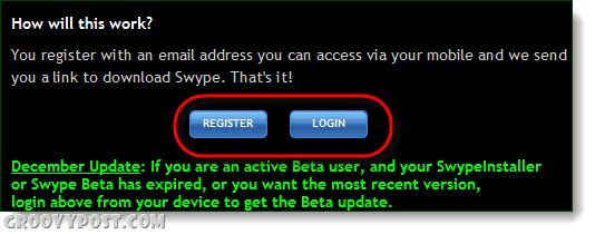 login of registreer voor swype.com