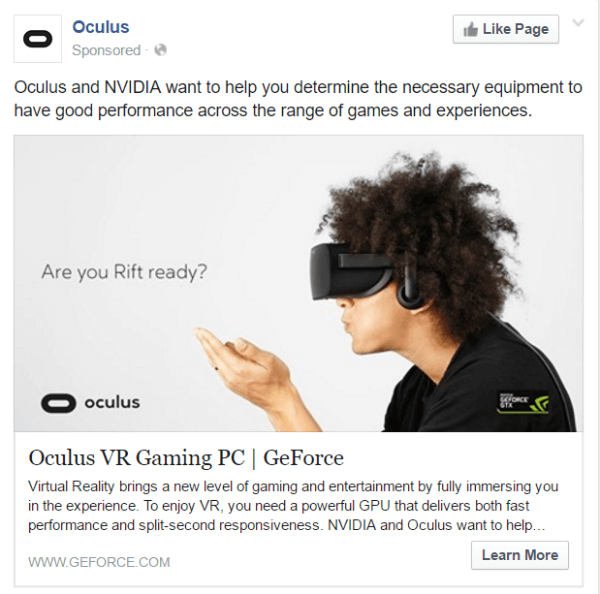 oculus-product wordt gelanceerd