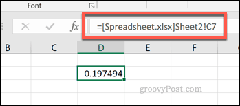 Enkele celverwijzing vanuit een extern Excel-spreadsheetbestand