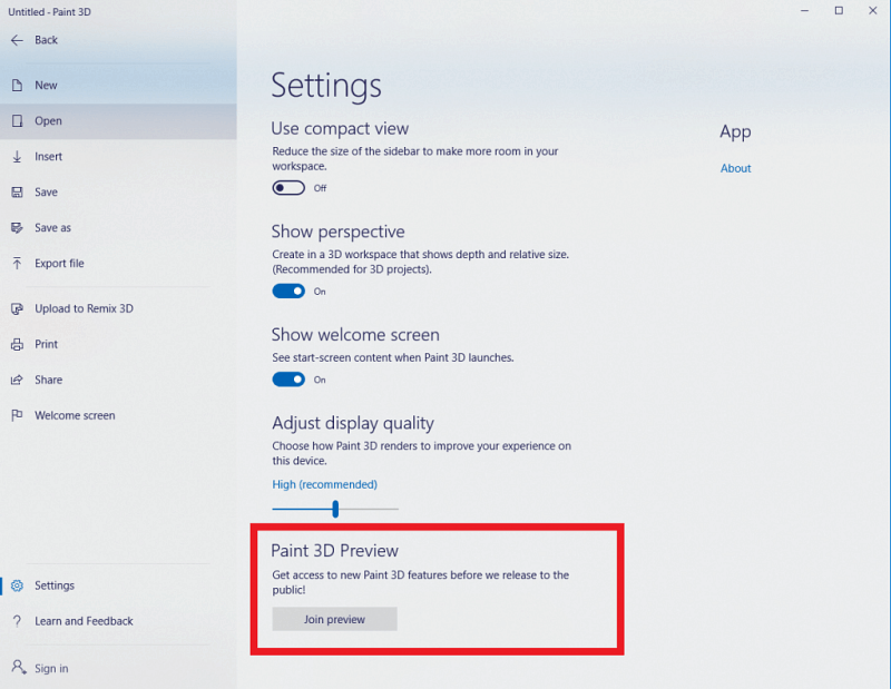 Windows 10 App Preview-programma