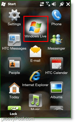 waar Windows Live verschijnt op uw Windows Mobile-bureaublad