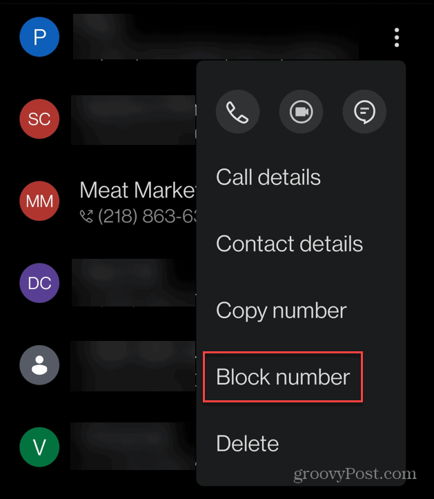 Blokkeer een nummer op Android