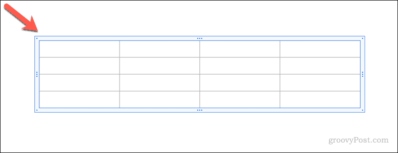 Selecteer een tabel in Google Presentaties