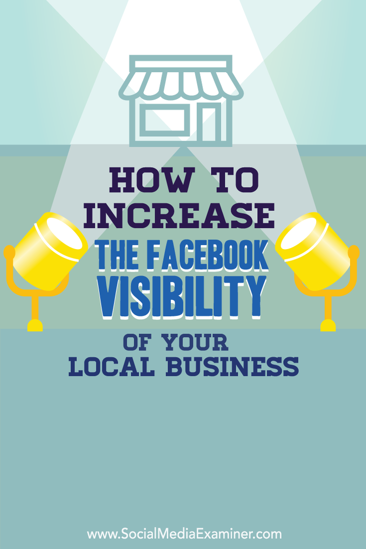 vergroot de zichtbaarheid van uw lokale bedrijf op Facebook