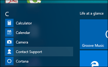 Start Contact Support