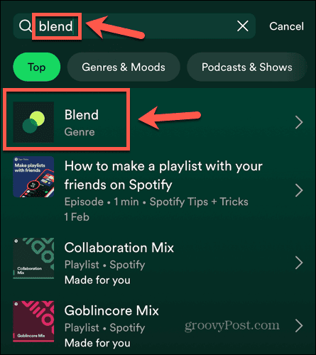 spotify blend-genre