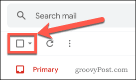 Gmail Selecteer e-mailknop