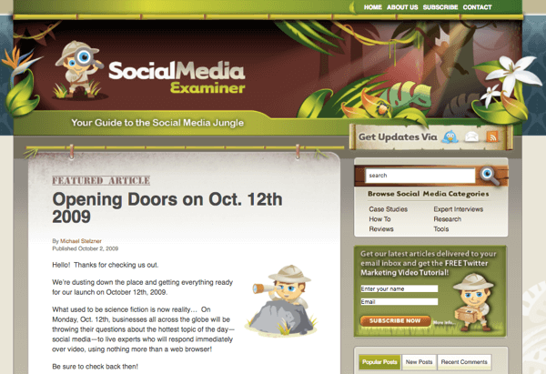 SocialMediaExaminer.com in oktober 2012.