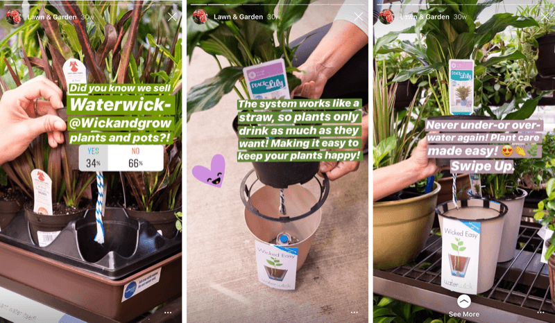 zakelijk voorbeeld van tips gedeeld in Instagram Stories