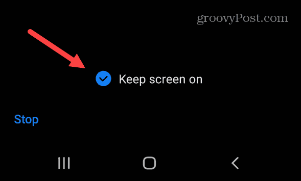 houd het scherm op Android