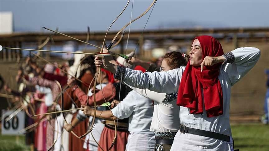 Boogschieten was een van de meest opvallende sporten in de 4e nomadenspelen