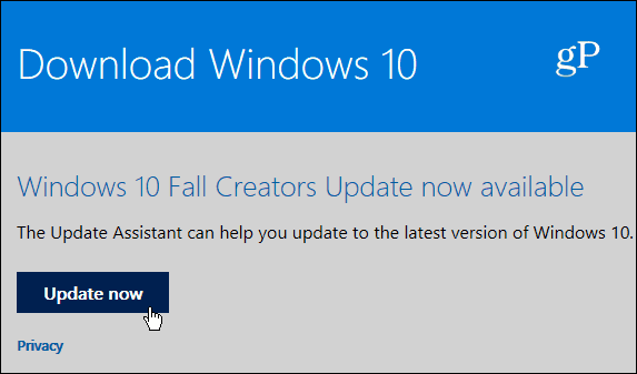 3 Update Assistant-pagina Windows 10
