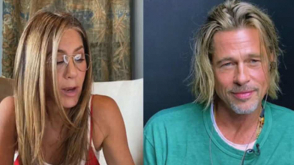 Brad Pitt en Jennifer Aniston ontmoeten elkaar tijdens een leesevenement