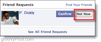facebook nu geen vriendschapsverzoek